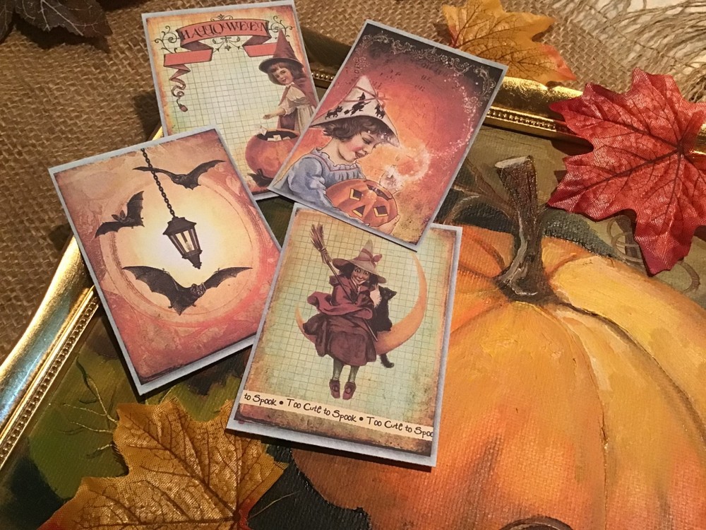 ~ HALLOWEEN Adhesive Stickers/Seals 8 FALL 🎃~