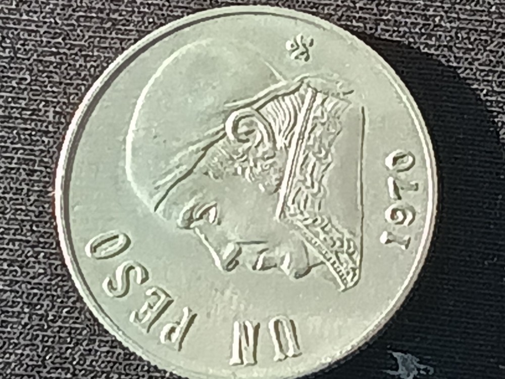 1970 Mexico Un Peso Coin