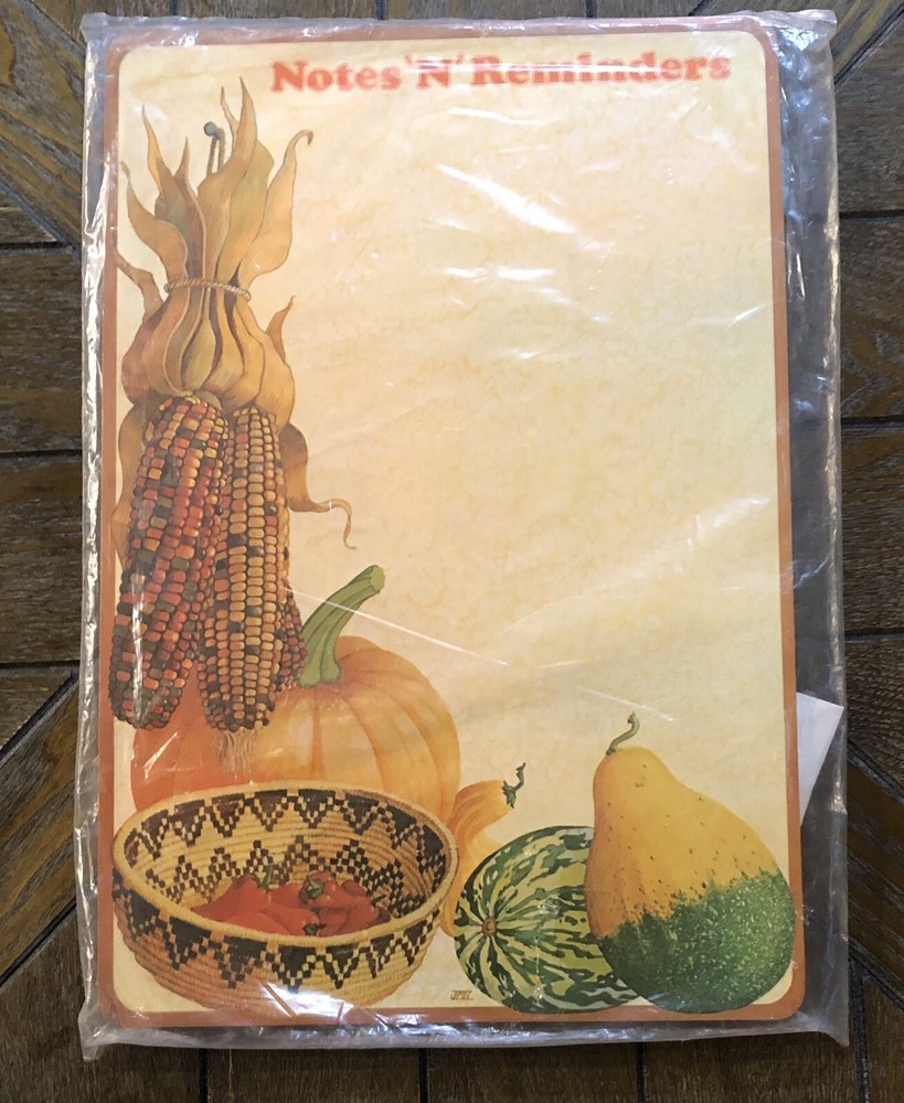 Vintage Current Notes Reminders Message Board Autumn Harvest Write Wipe Off