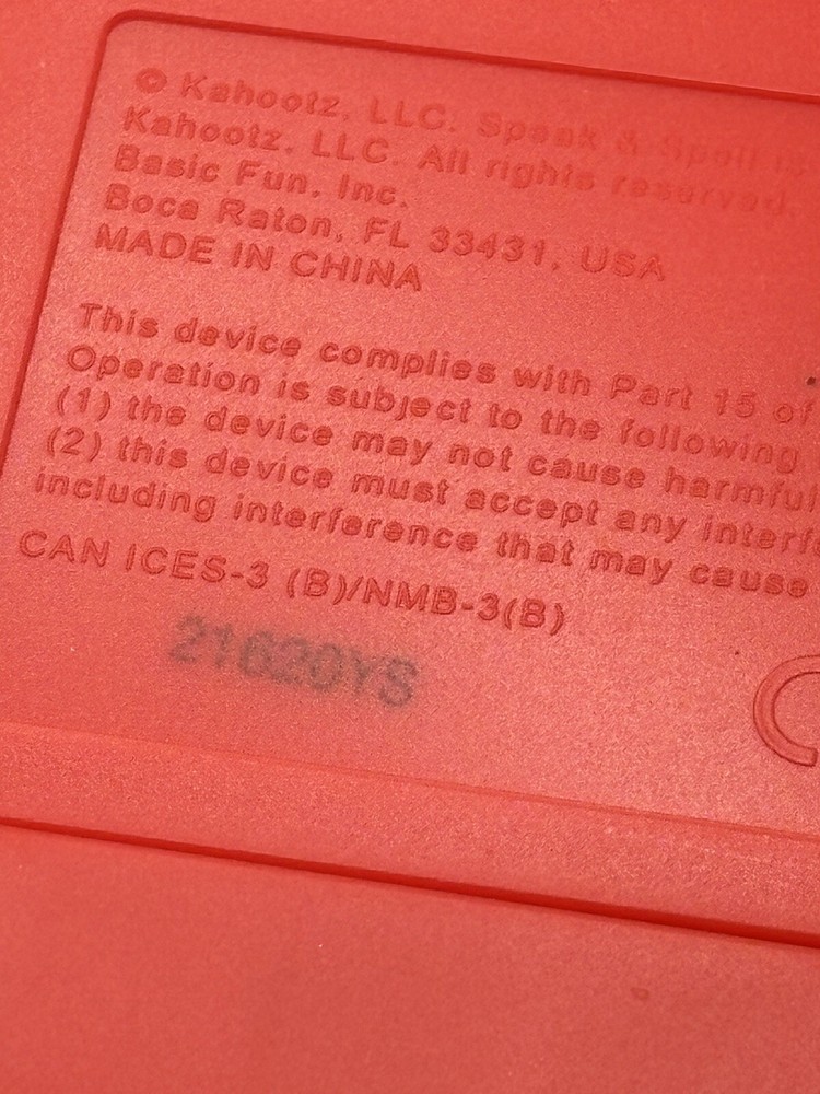 Speak And Spell Kahootz Classic Learning Model #09624 Tested/Working