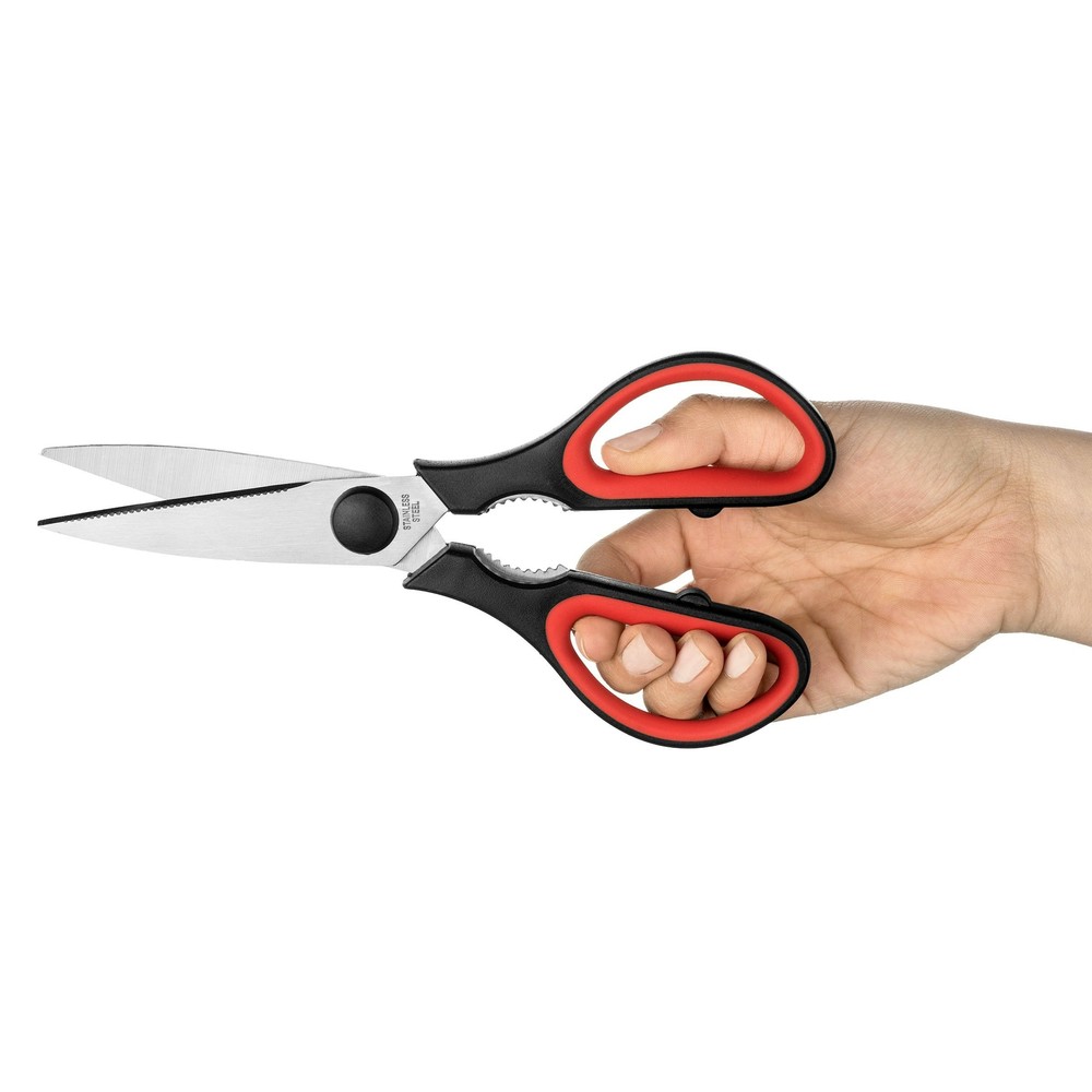 Multi-purpose Kitchen Scissors Set of 2 with Protective Cap, Corrosion Resist...