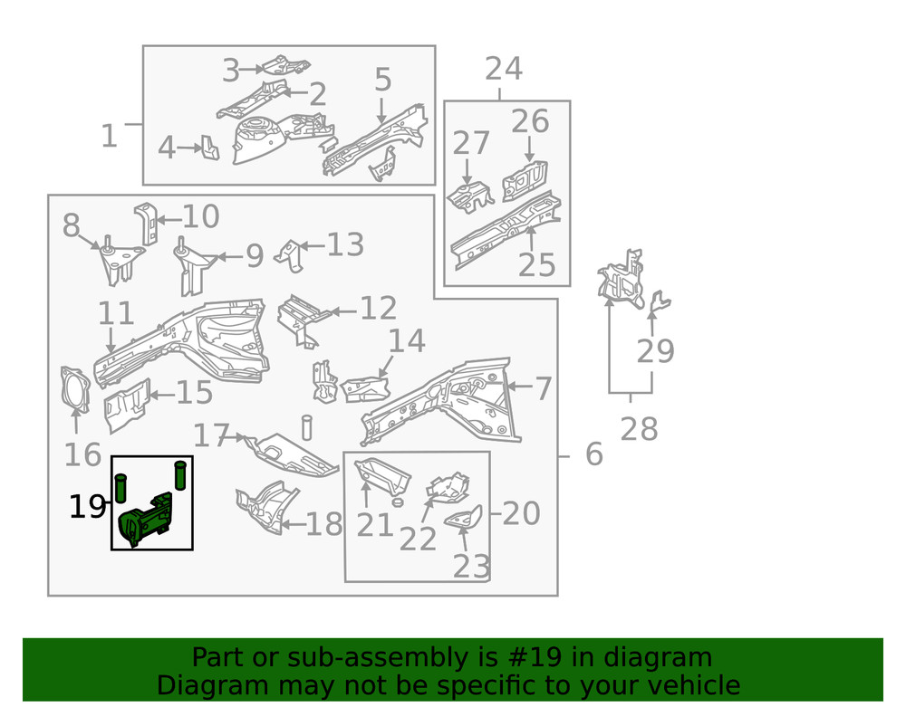 Genuine Mazda Frame Rail End BP4K-53-350B