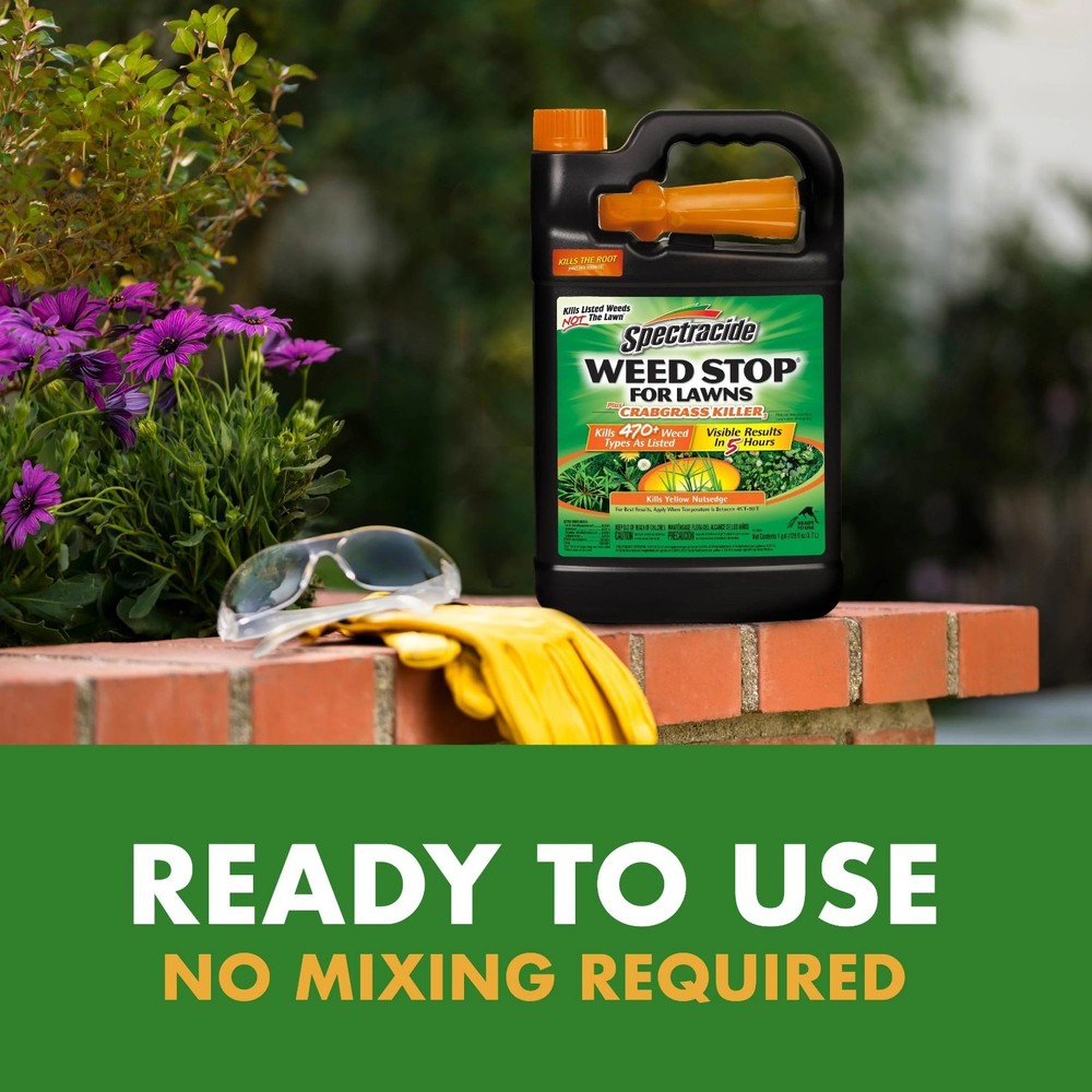 128 oz Weed Stop for Lawns + Crabgrass Killer – Ready-to-Use Formula