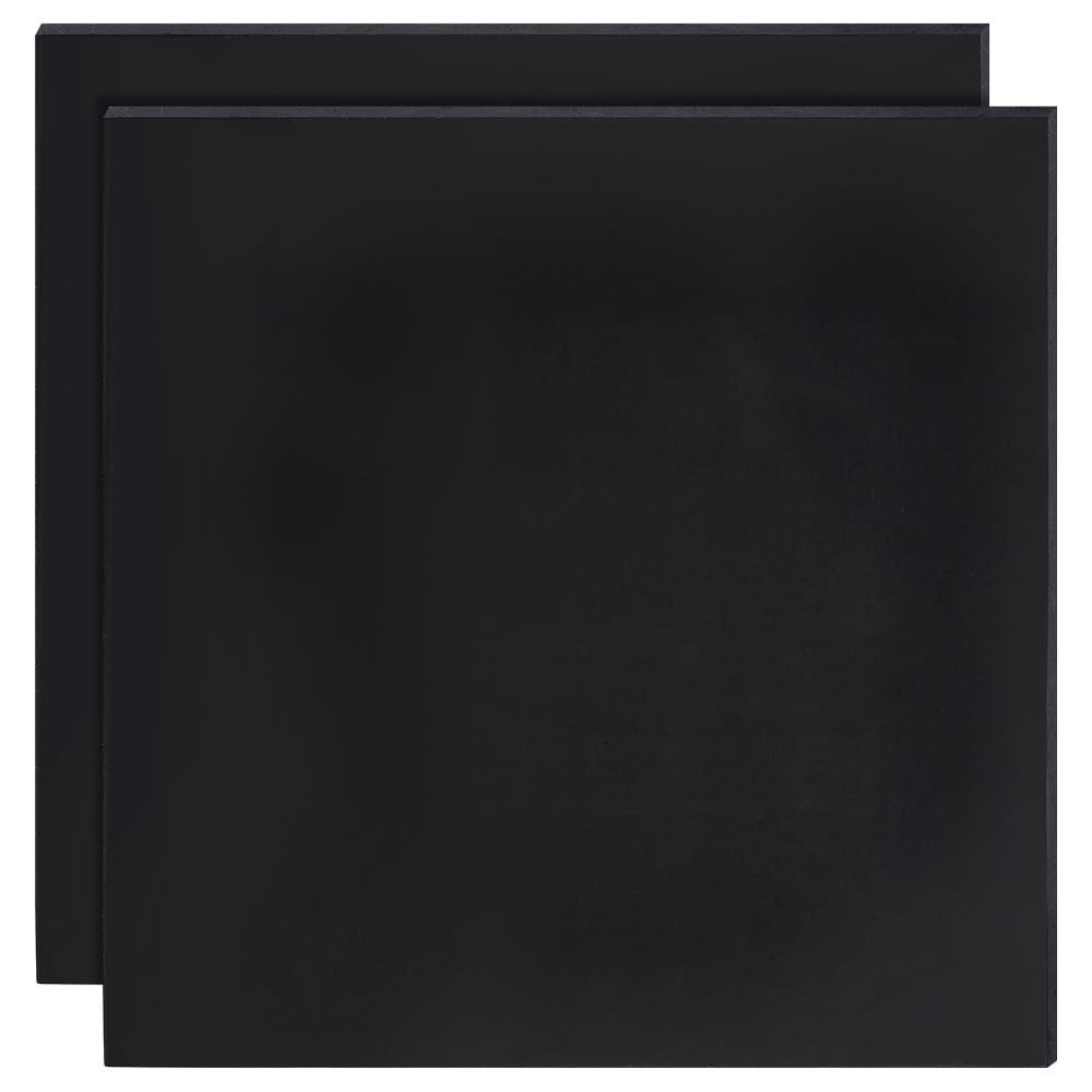 2Pcs 10x10Inch Silicone Rubber Sheets, Black High Temperature Rsistant Rubber...