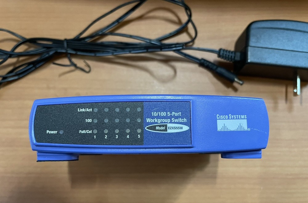 Linksys Cisco 5-Port Workgroup Ethernet Switch EZXS55W 10/100 EtherFast