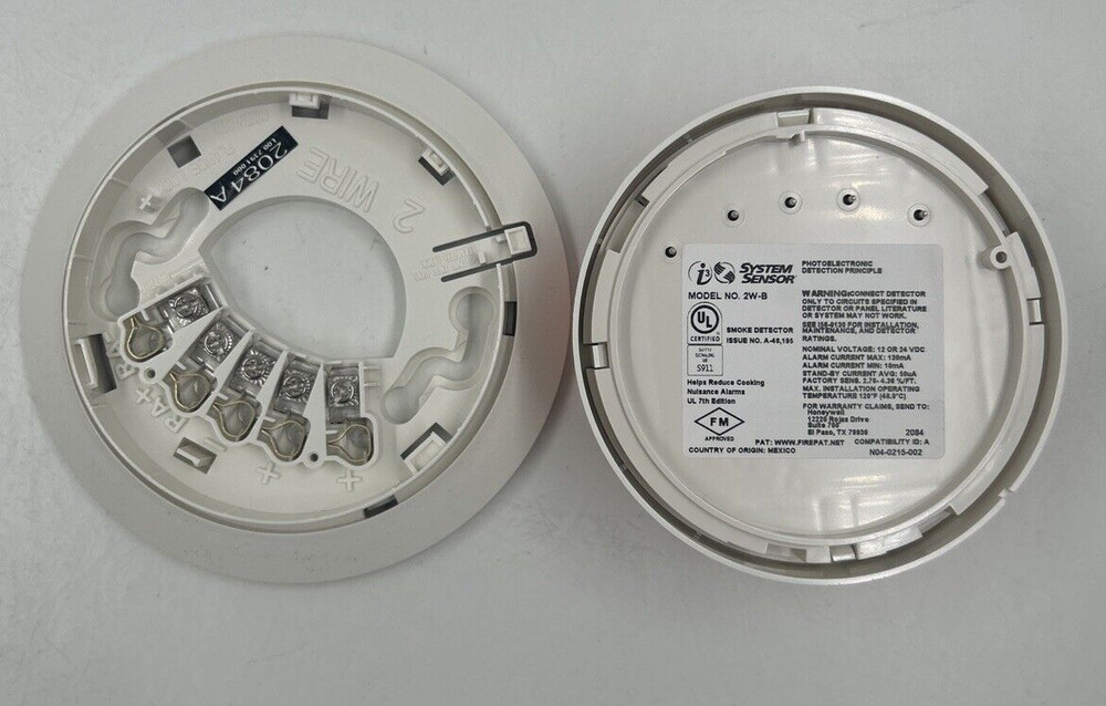 System Sensor 2W-B Smoke Detector 2-Wire White