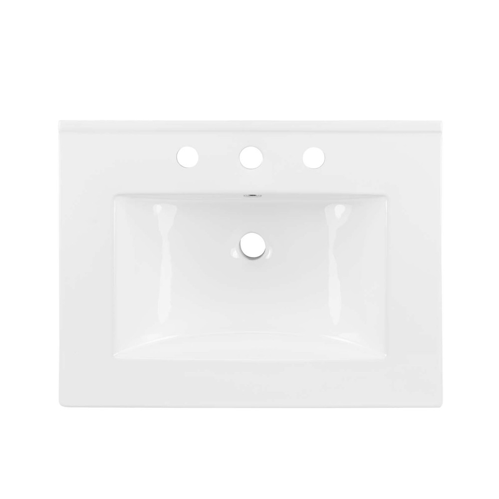 Modway Maybelle 24" Wall-Mount Bathroom Vanity In Navy White