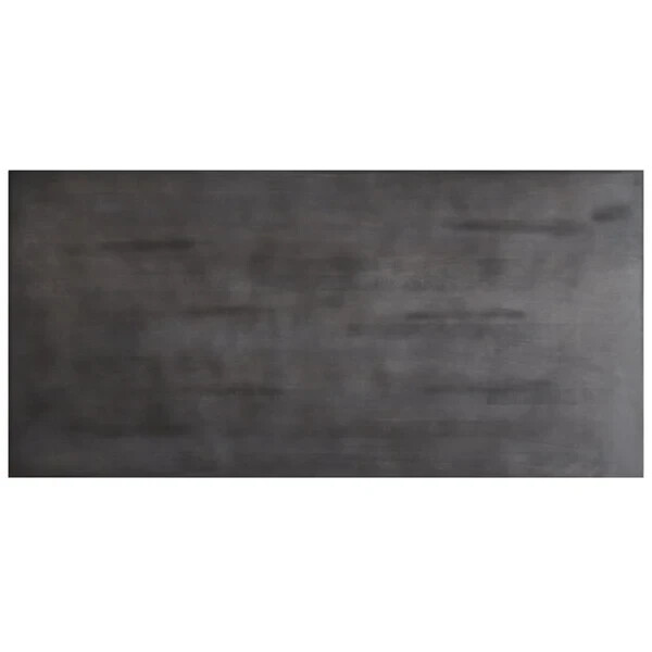 30" x 60" Rectangular Solid Wood Live Edge Restaurant Table Top in Gray Wood