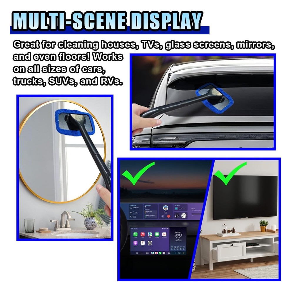 LAINLOY 7 Pack Microfiber Cloths, Replaceable Car Inside 4.21 inch, Blue