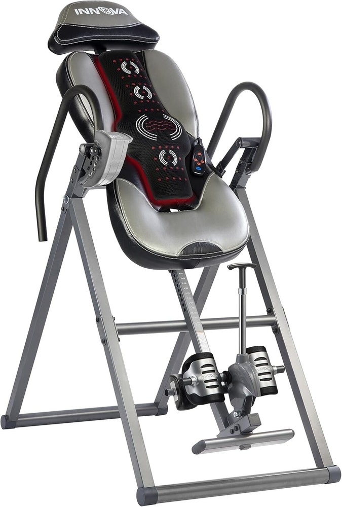 Advanced Heat and Massage Inversion Table, Gray/Black