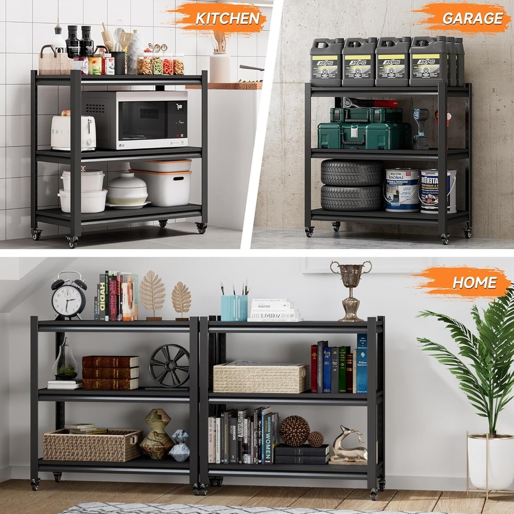 Workbench on Wheels, Adjustable Heavy Duty Work Table with Wheels, Heavy Duty