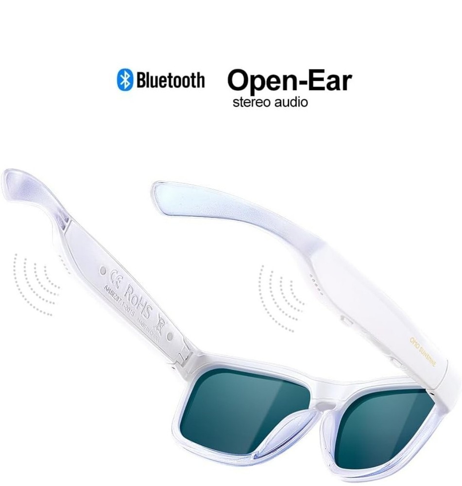 OhO Smart Glasses,Polarized Sunglasses with Bluetooth Speaker,UV Voice Control