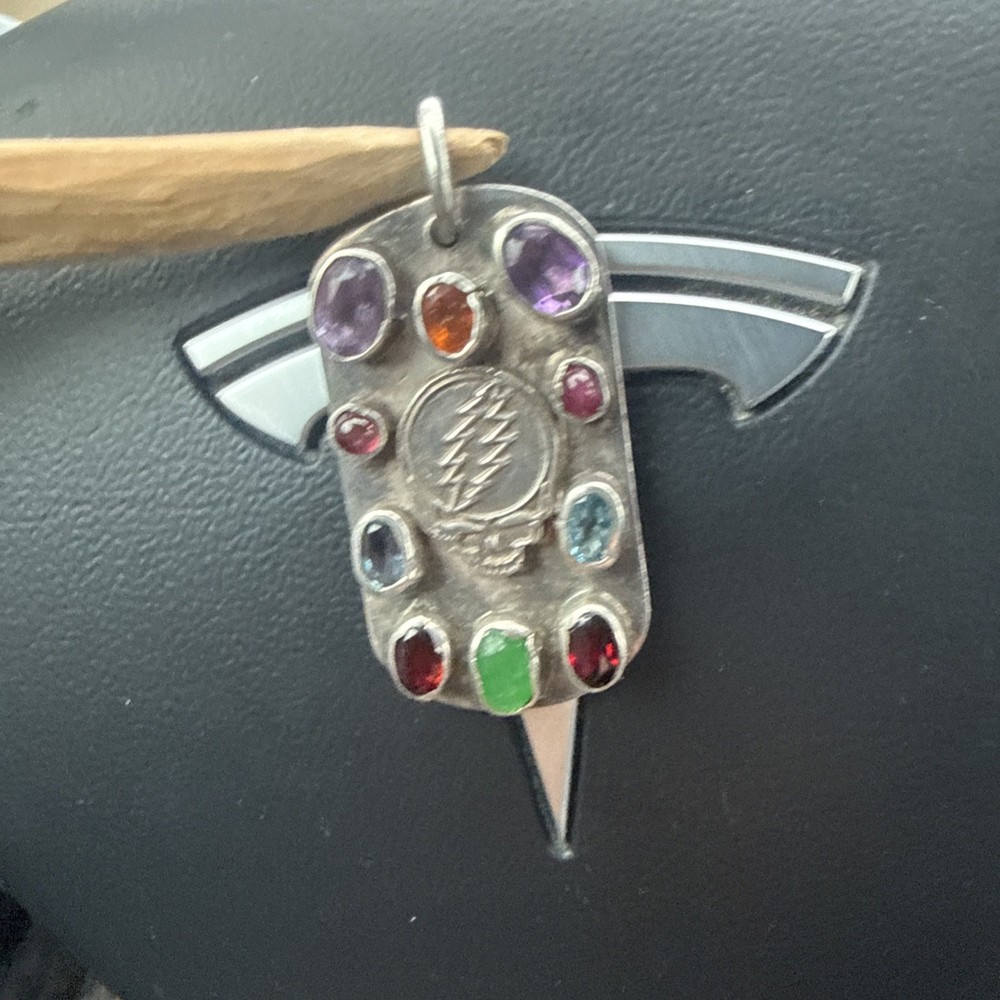 Grateful Dead Silver Pendant