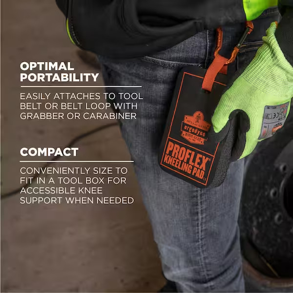 Proflex Black Mini Kneeling Pad with Grabber