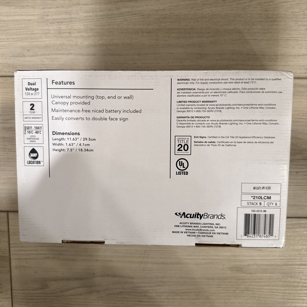 Lithonia Lighting Contractor Select White LED Exit Sign