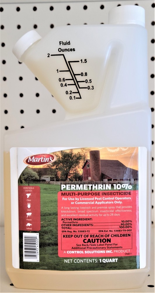 Permethrin 10% Quart (32oz) Multi Purpose Insecticide EPA Reg #53883-72