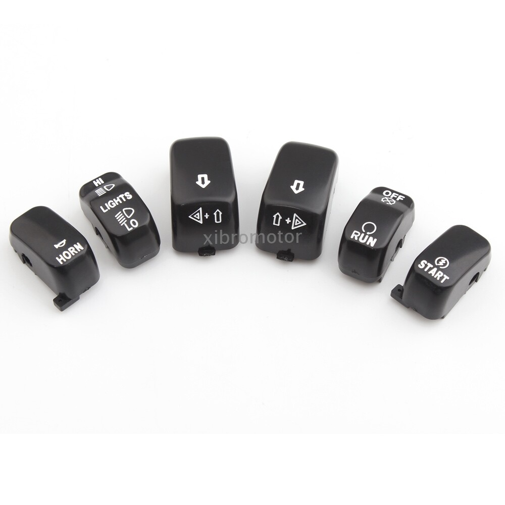 Hand Control Switch Housing Button Cover Cap Black For Harley Touring 1996-2013