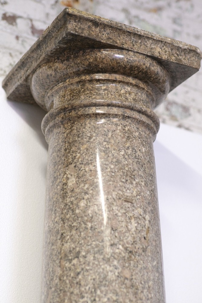 8 ft Antique Mixed Gray Granite Column