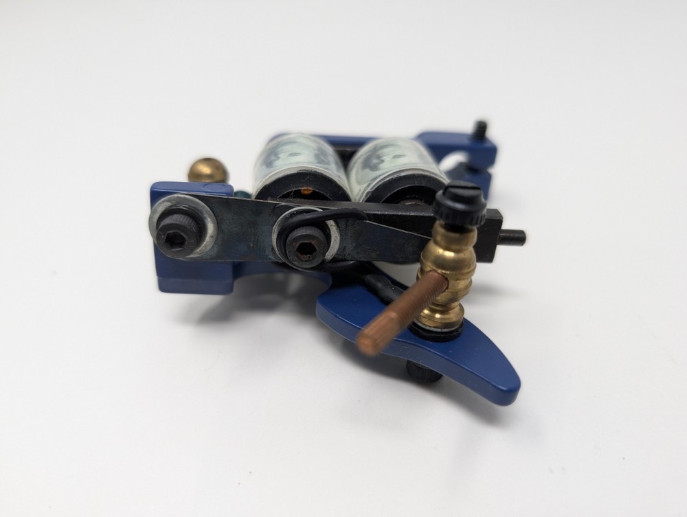 Dragonhawk DH Tattoo Machine Blue Custom 100 Bill Coils (E9)