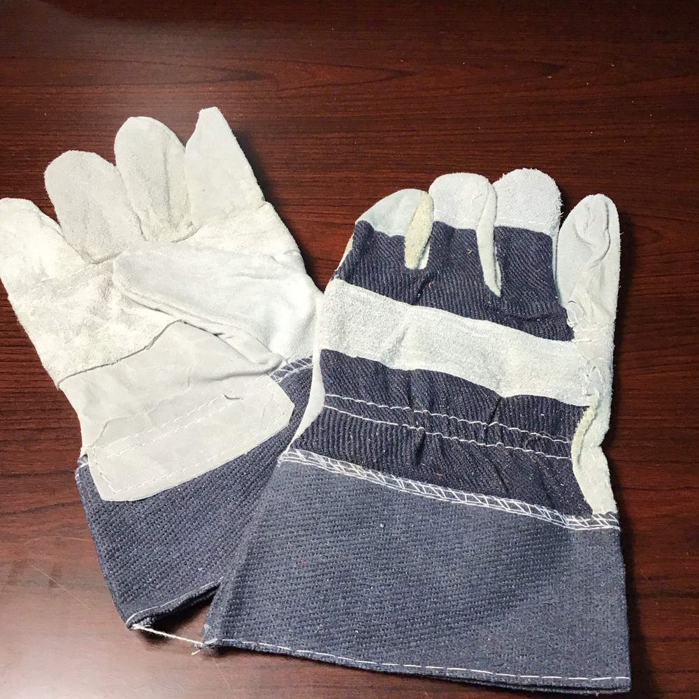 Two Tone Leather Safety Gloves Size-XL