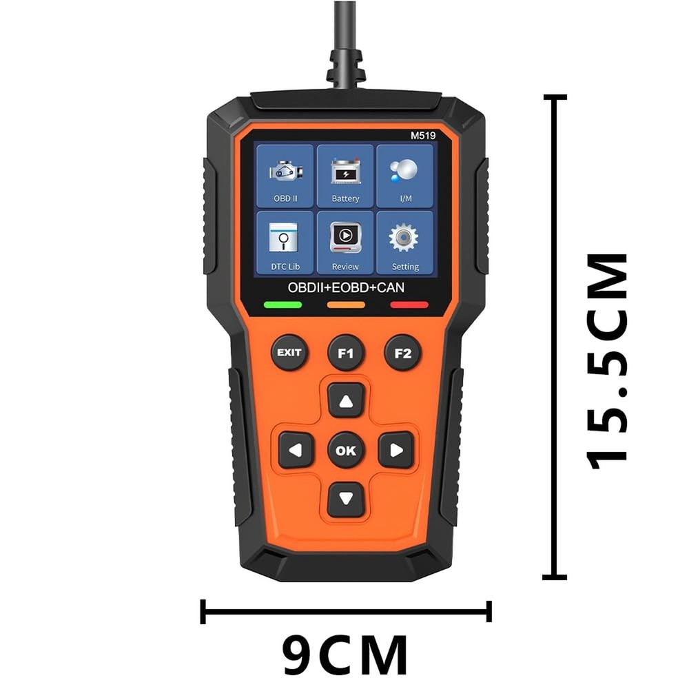 KUMORE M519 OBD2 Diagnostic Scanner Check Engine Light Code Reader Battery Test