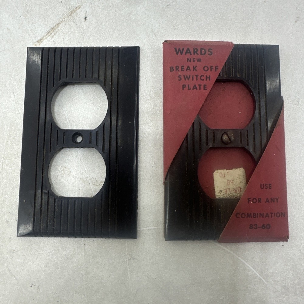 2 VINTAGE Montgomery Wards ( Break-off Switch Plate)