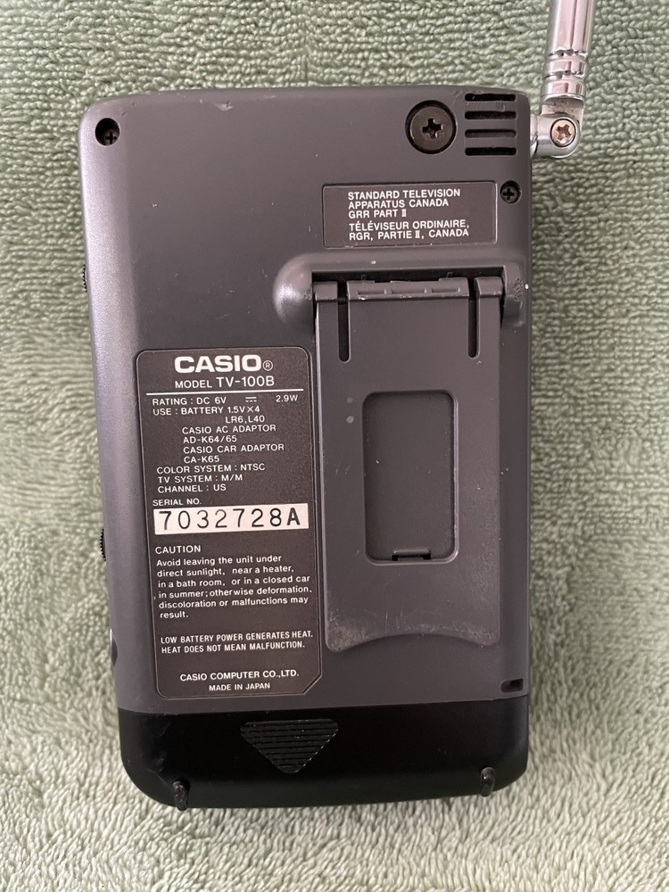 Vintage Casio Model TV-100B Handheld TV