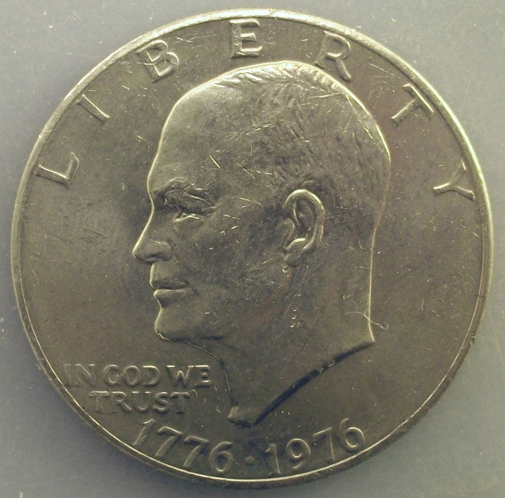 1976-P EISENHOWER DOLLAR T2 THIN LETTER UNCIRCULATED