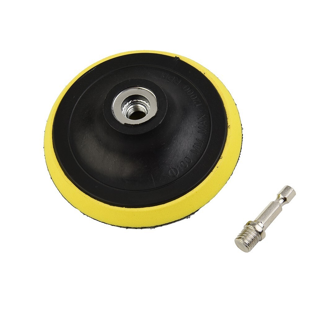 4In 100mm Buffing Pad Rotary Backing Pad With M10 Drill Adapter Buffer