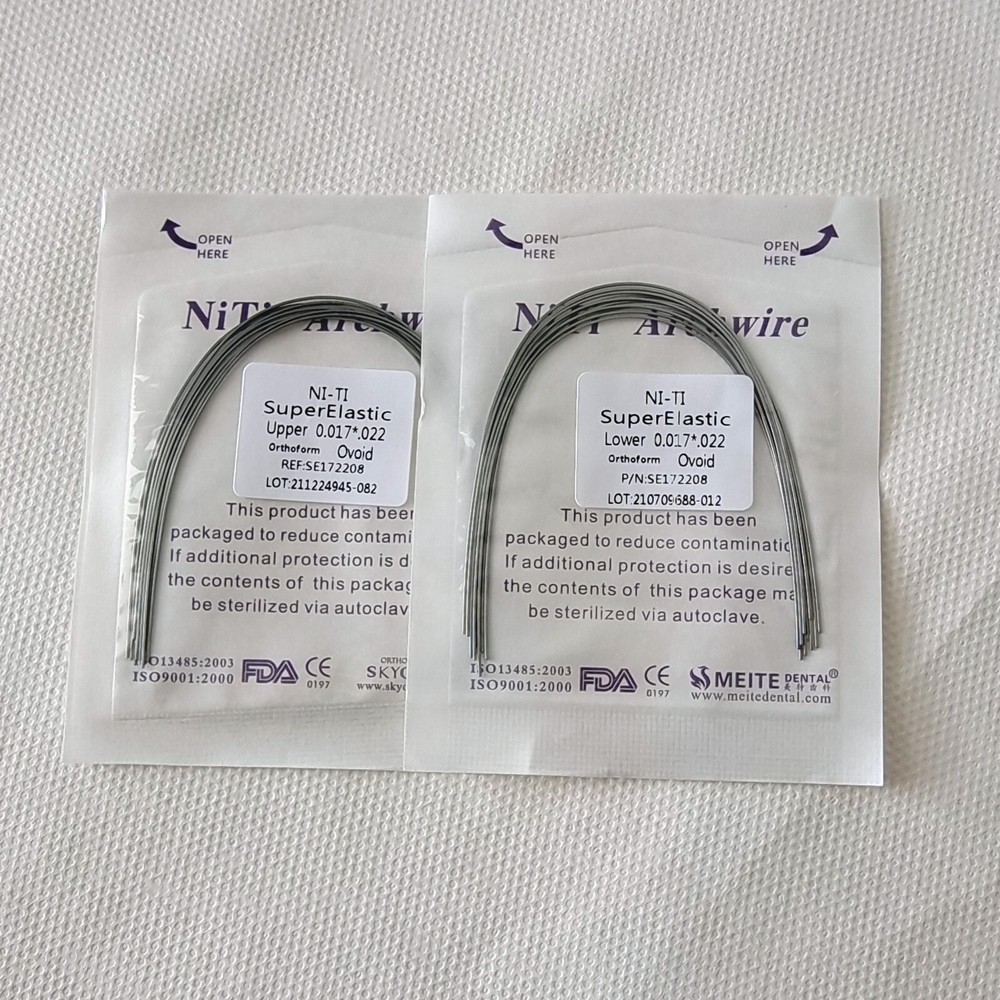 50 Pieces Dental Arch Wire Super Elastics NITI Rectangular Recta Ovoid Arcs