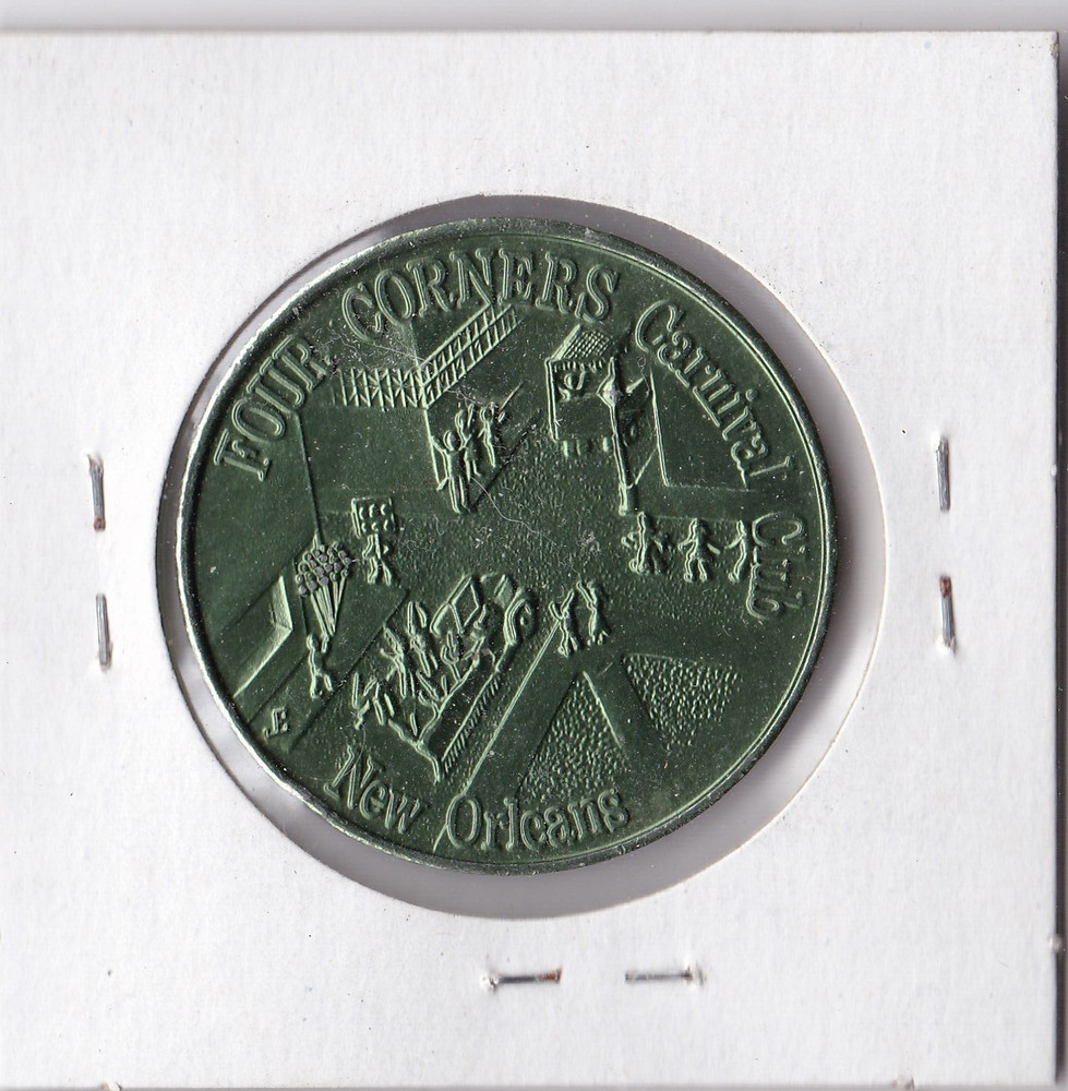 1969 EARTH OR BUST Mardi Gras DOUBLOON (L1)