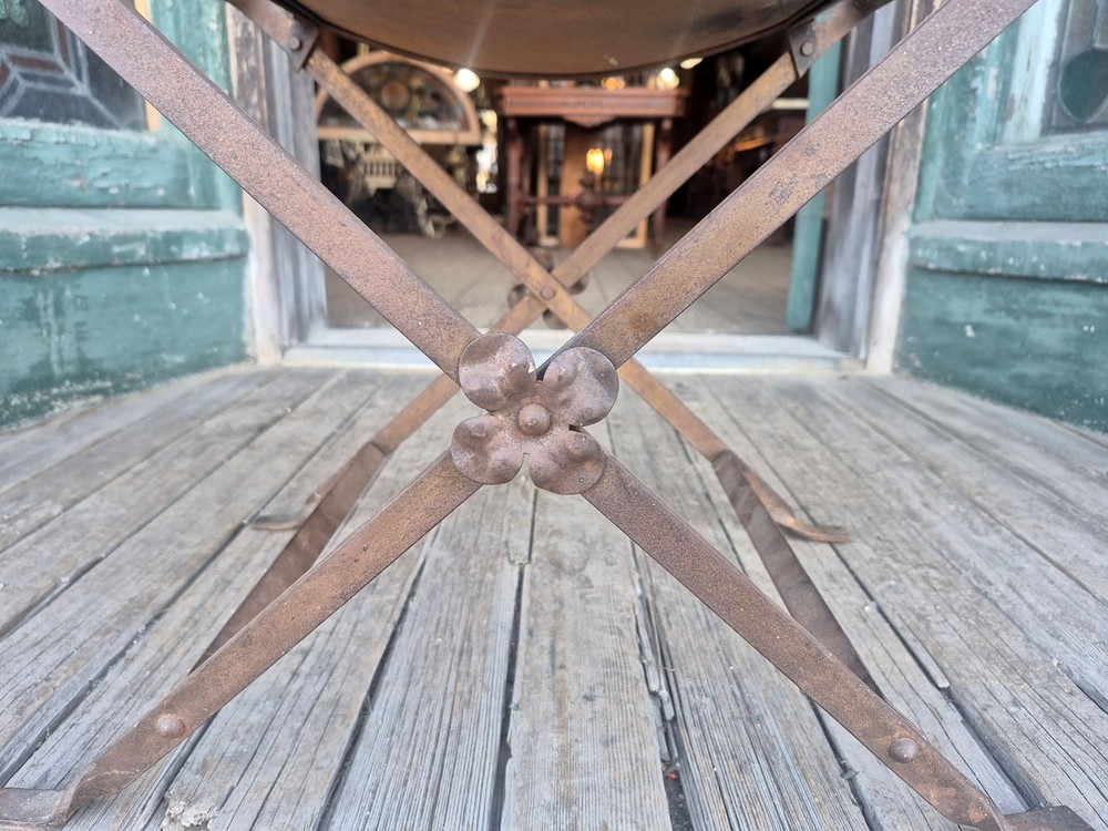 ANTIQUE CAST IRON GRIFFIN STOOL / BENCH