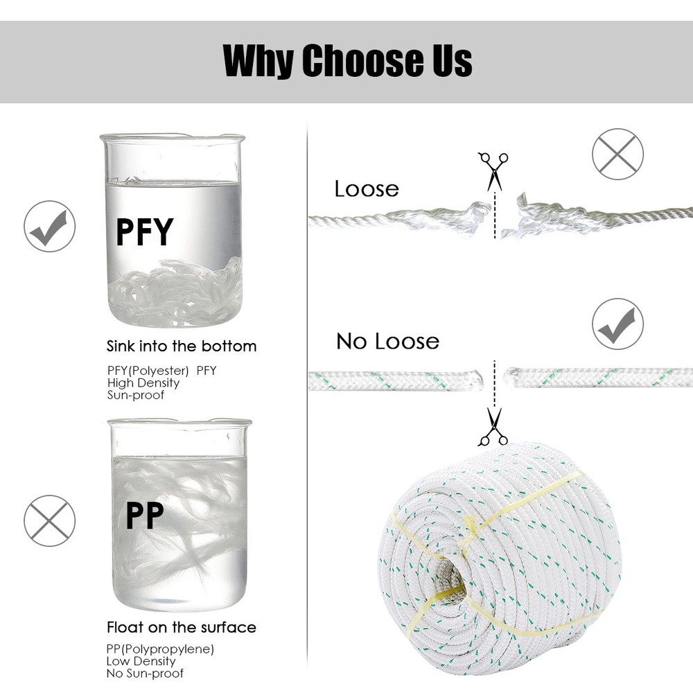 IRONMAX 3/7"x150’ Double Braid Polyester Rope Sling 5900Lbs BREAKING STRENGTH