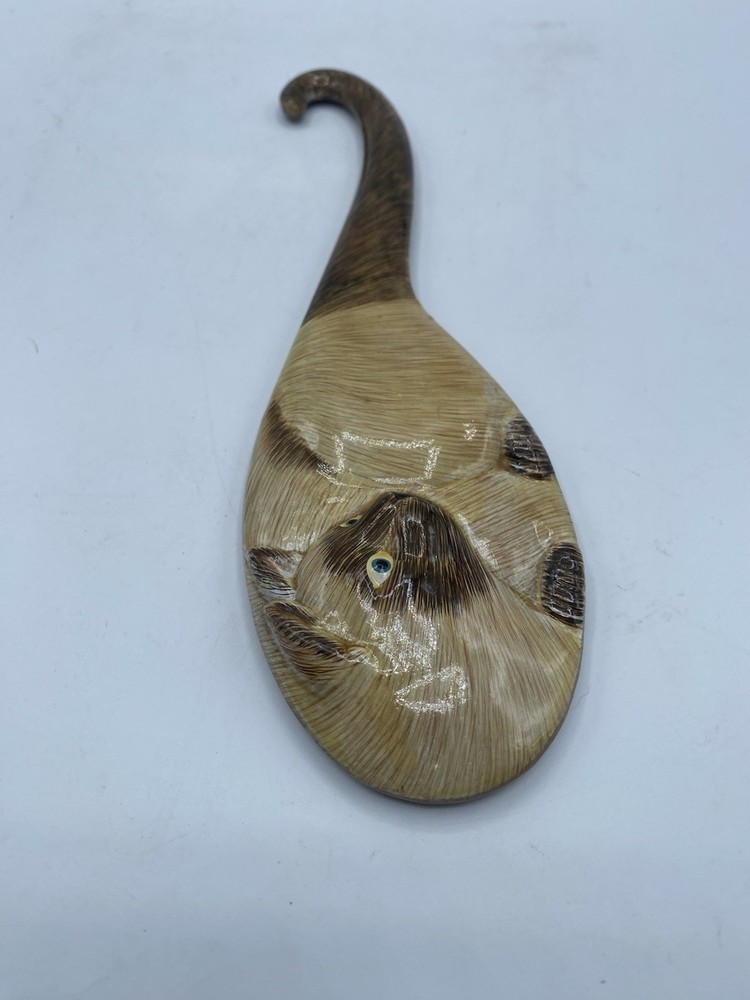 Hand Painted Handheld Mirror Siamese Cat Design 8”