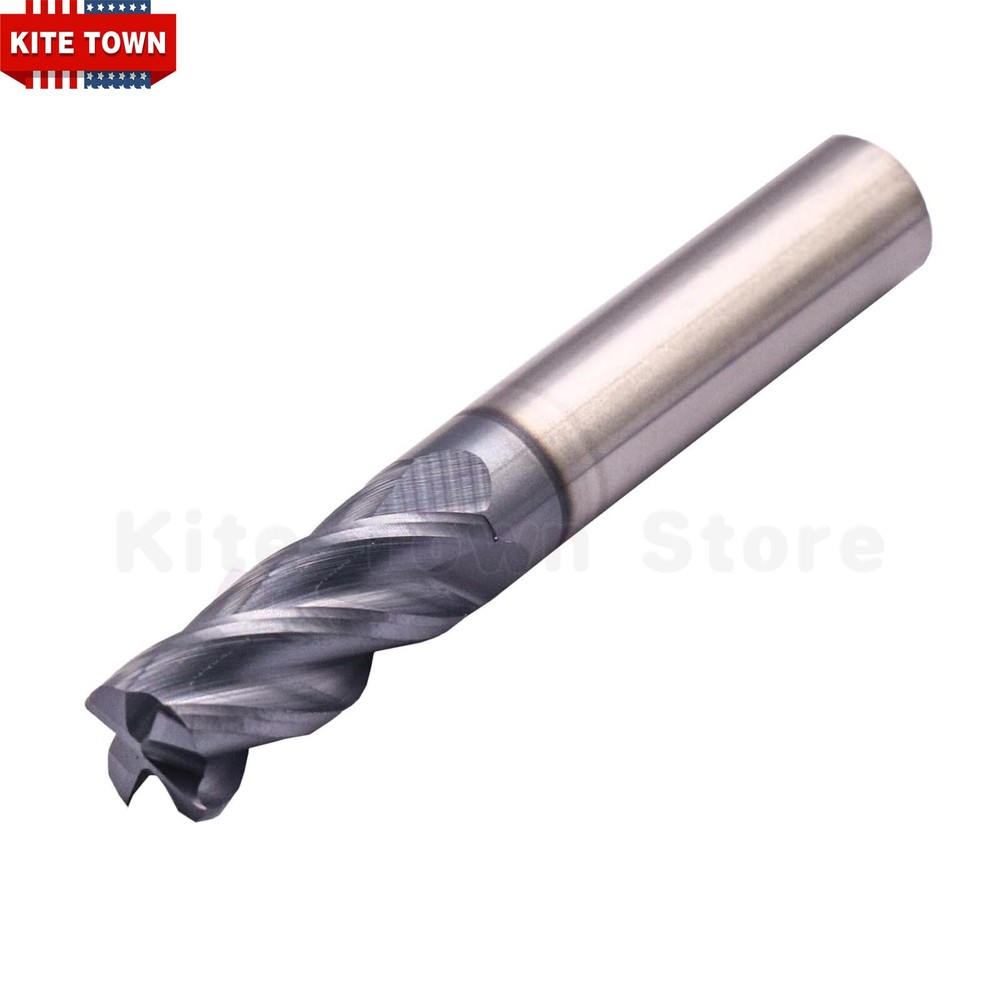 3/8" 4 Flute Solid Carbide End Mill - .030" Corner Radius - AlTiN Coated