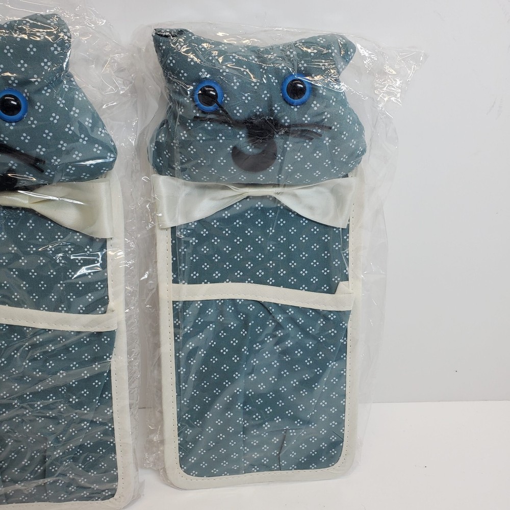 Vintage Kitty Cat Remote Control Holder 2 Pack