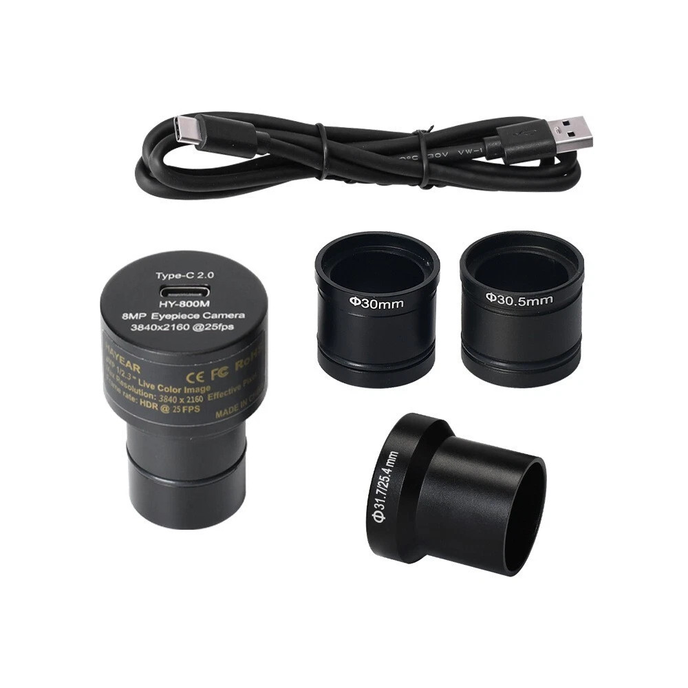 HD 8.0MP USB Digital Electronic Camera Eyepiece Microscope/Telescope w/ Adapter