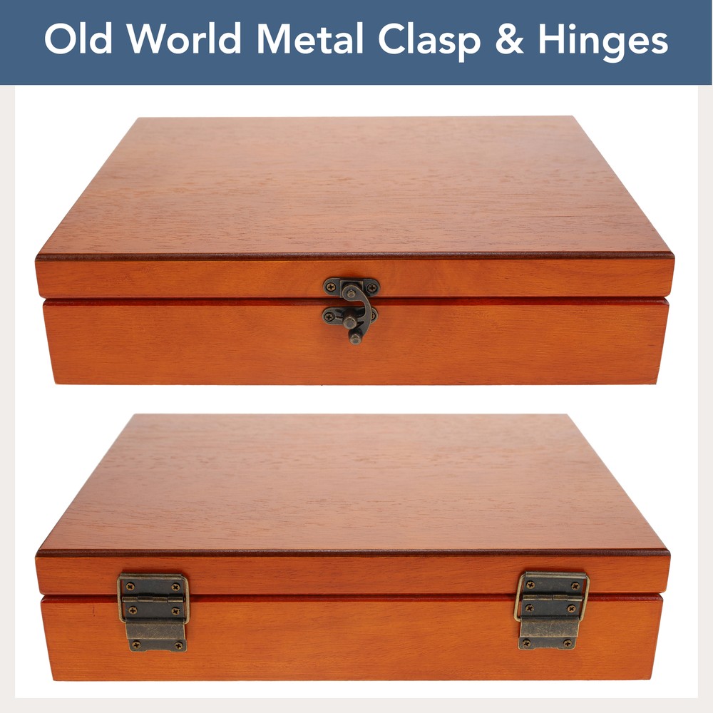 WE Games Wooden Keepsake Stash Box, Decorative Memory or Storage Box