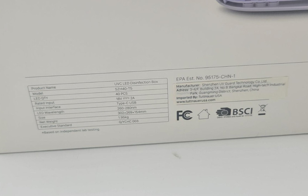 UVC LED Disinfection box