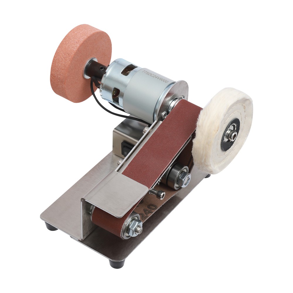 150W Mini Belt Sander with 7 Speed Settings and Adjustable Table Angle