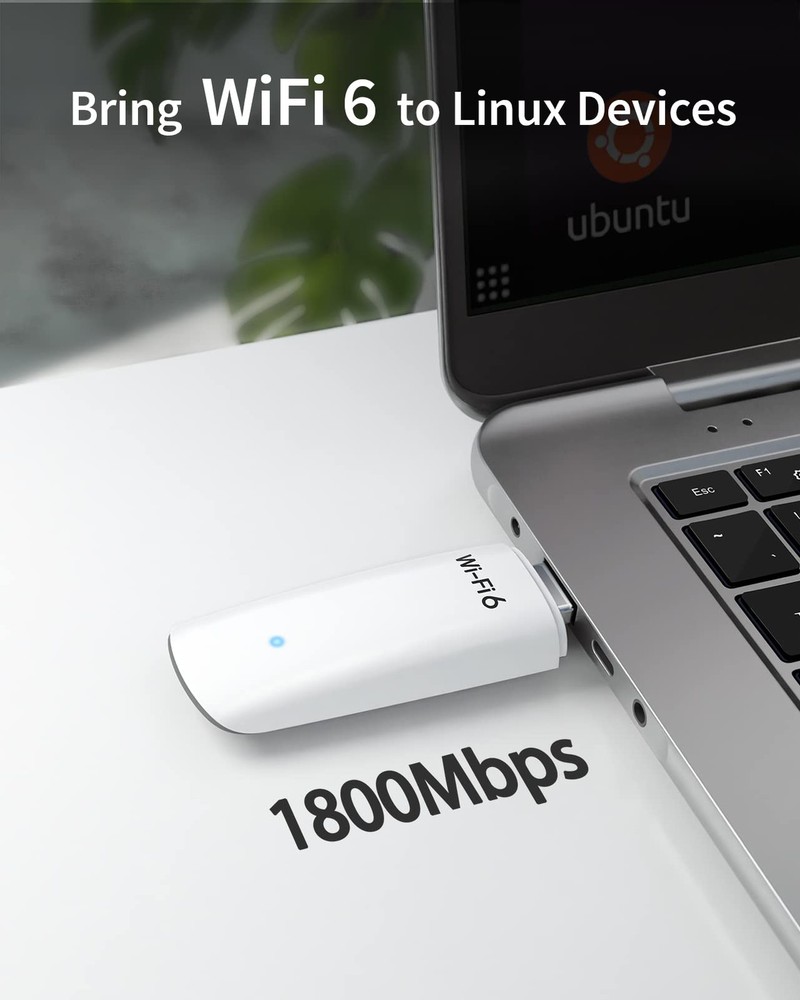 AX1800 WiFi 6 Linux Compatible WiFi Adapter for PC and Raspberry Pi 2+ USB Wi...