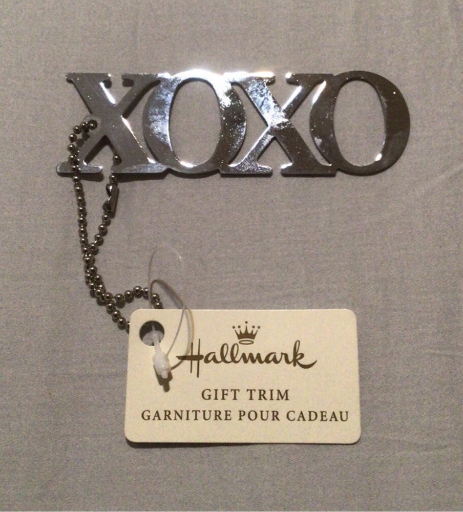 Hallmark XOXO Silver Gift Trim