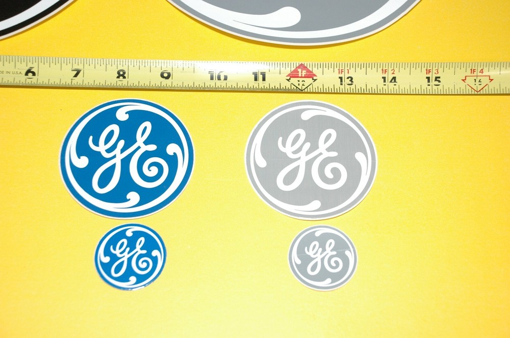 Authentic OEM GE Logo Sticker Decal Size GRAY 3"