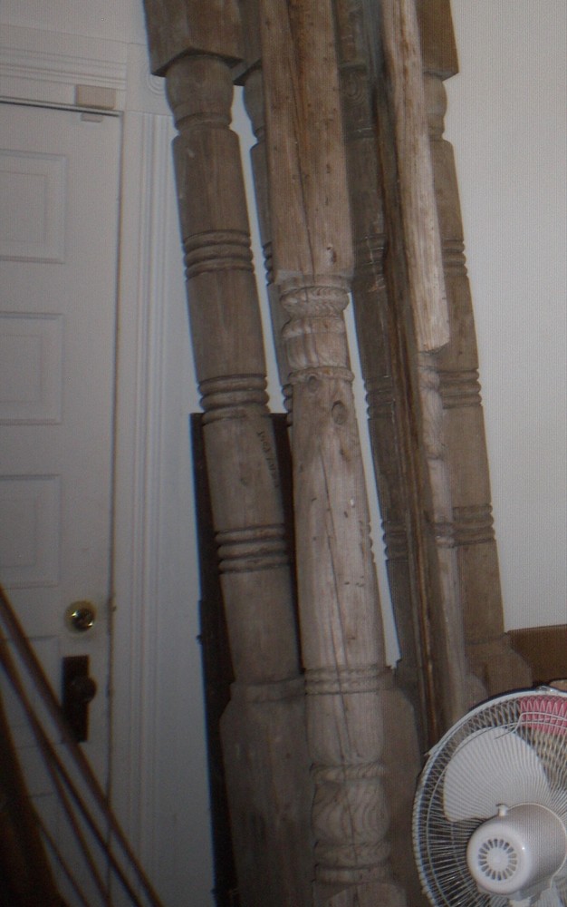 Victorian wood Column turned Post porch Vintage 4 posts