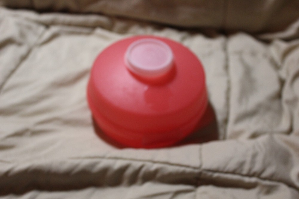 TUPPERWARE ROUND SANDWICH KEEPER WITH SMIDGET PEACH #4440A