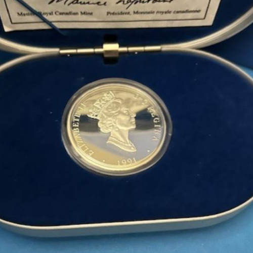 1991 The Powered in-Flight Canada Silver $20 Coin