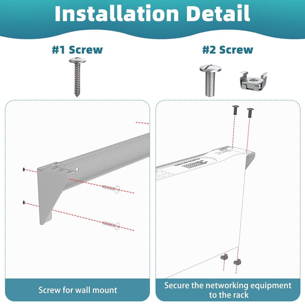 1U Vertical Wall Mount Rack Steel Foldable Vertical Patch Panel Mounting Brac...