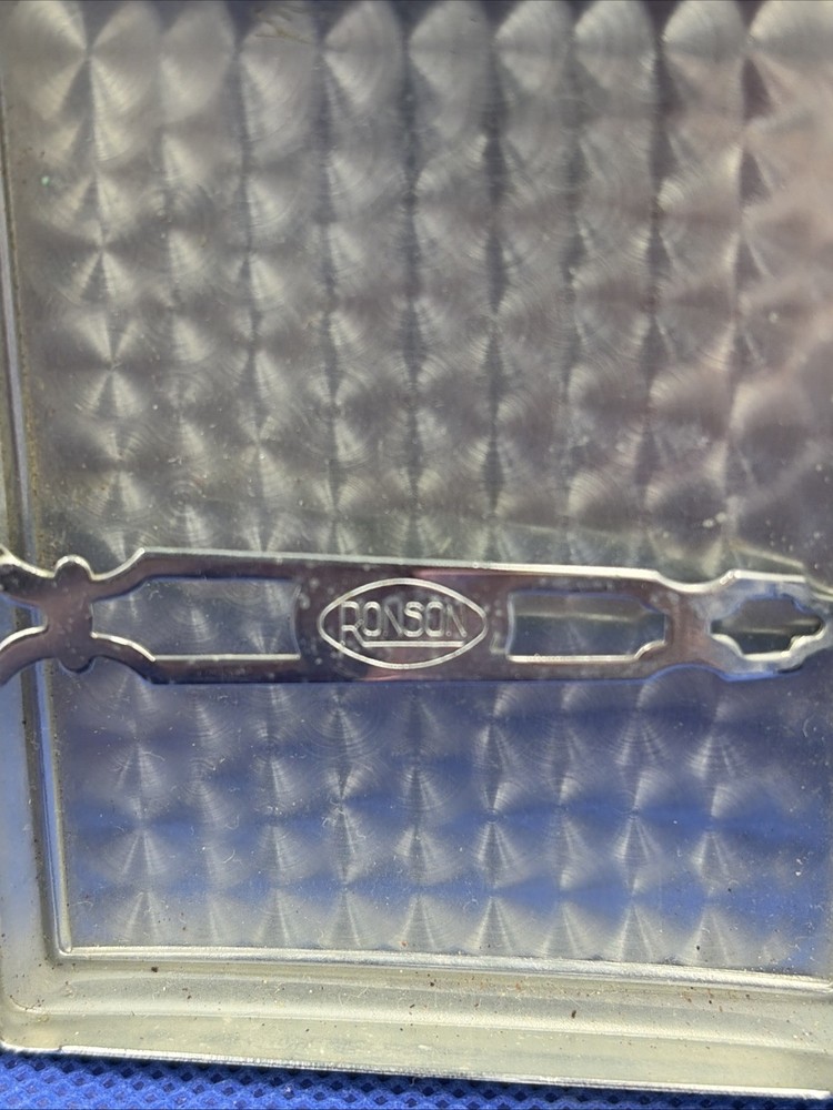 Vintage MCM Ronson Mastercase Cigarette Case Lighter Silver Tone Untested