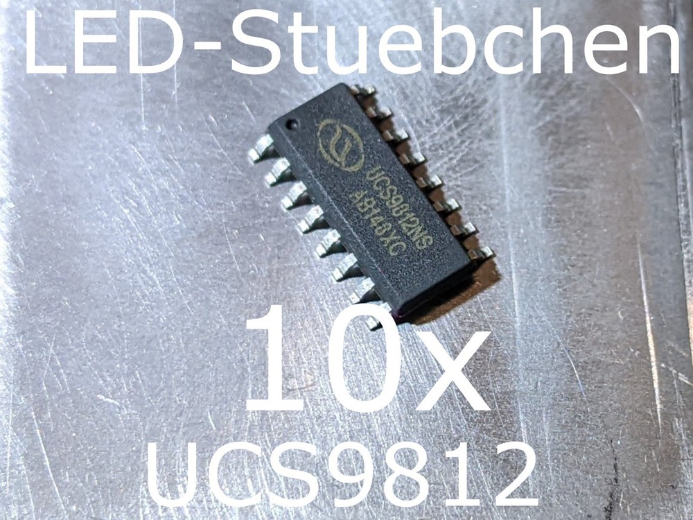 10x UCS9812 LED Driver IC, 12-Channel, 16Bit