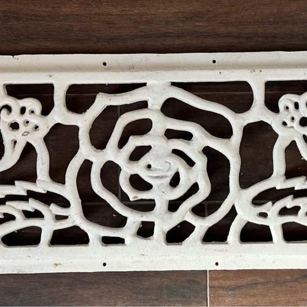Architectural Salvage- Large Vintage Cast Iron Grate